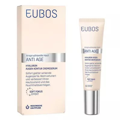 EUBOS Anti Age Hyaluron Augen Kontur CremeSerum, 15 ml