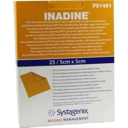 INADINE Salbengaze m. PVP Iod. 5x5cm, 25 St