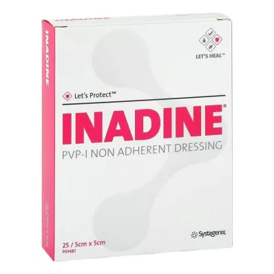 INADINE Salbengaze m. PVP Iod. 5x5cm, 25 St