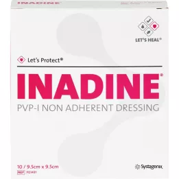 INADINE Salbengaze m. PVP Iod. 9,5x9,5cm, 10 St