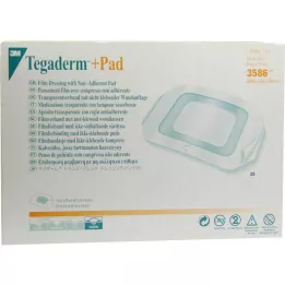 TEGADERM 3M Plus Pad 9x10 cm Fertigverb.3586, 25 St