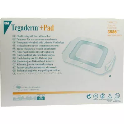 TEGADERM 3M Plus Pad 9x10 cm Fertigverb.3586, 25 St