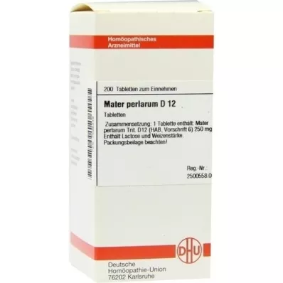 MATER PERLARUM D 12 Tabletten, 200 St