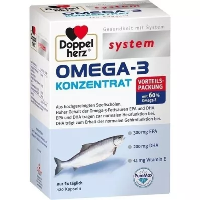 DOPPELHERZ Omega-3 Konzentrat system Kapseln, 120 St