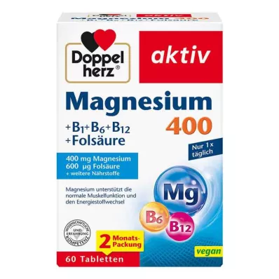 DOPPELHERZ Magnesium 400 mg Tabletten, 60 St