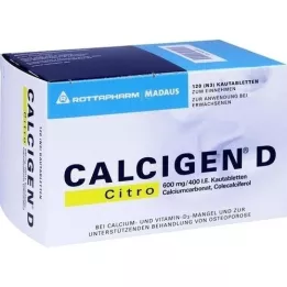 CALCIGEN D Citro 600 mg/400 I.E. Kautabletten, 120 St