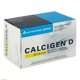 Calcigen D Citro 600 mg / 400 I.E. Kautabletten, 120 St