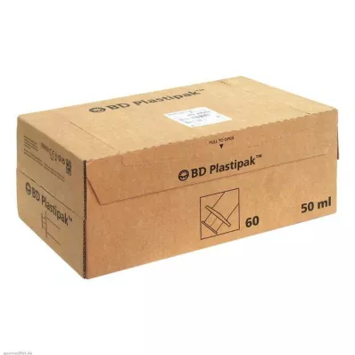 BD PLASTIPAK Spr.50 ml Luer Lok zentr., 60X50 ml