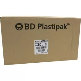 BD PLASTIPAK Spr.50 ml Luer exzentr., 60X50 ml