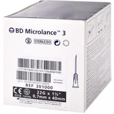 BD MICROLANCE Sonderkanüle 22 G 1 1/2, 100 St