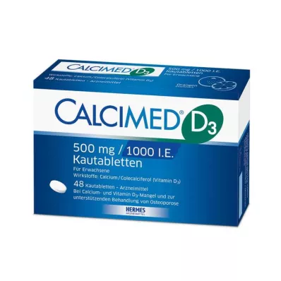 Calcimed D3 500 mg / 1000 I.E. Kautabletten, 48 St