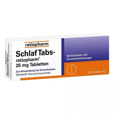 Schlaf Tabs ratiopharm 25 mg Tabletten, 20 St