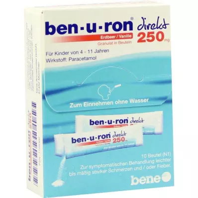 Ben-U-Ron direkt 250 mg Granulat Erdbeer / Vanille, 10 St