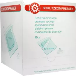 SCHLITZKOMPRESSEN 10x10 cm steril 12fach, 40X2 St