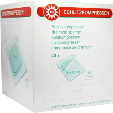 Schlitzkompressen 10x10cm 12, 40X2 St Schlitzkompressen 10x10cm 12, 40X2 St