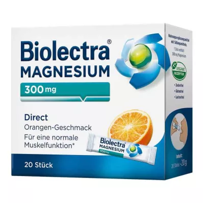 BIOLECTRA Magnesium 300 mg Direct Orange Sticks, 20 St