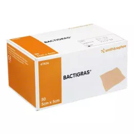 BACTIGRAS antiseptische Paraffingaze 5x5 cm, 50 St