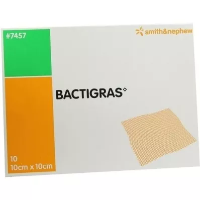 BACTIGRAS antiseptische Paraffingaze 10x10 cm, 10 St