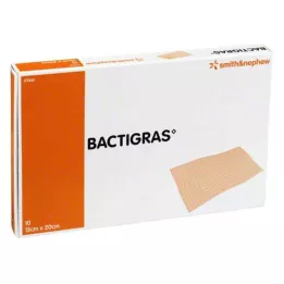 BACTIGRAS antiseptische Paraffingaze 15x20 cm, 10 St