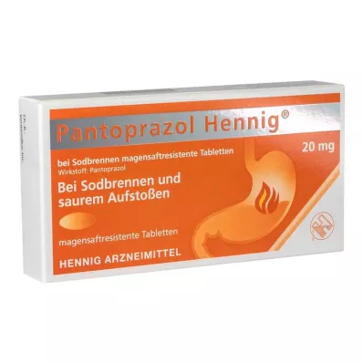 Pantoprazol Hennig b.Sodbrennen 20 mg magensaftresistent Tabletten, 7 St