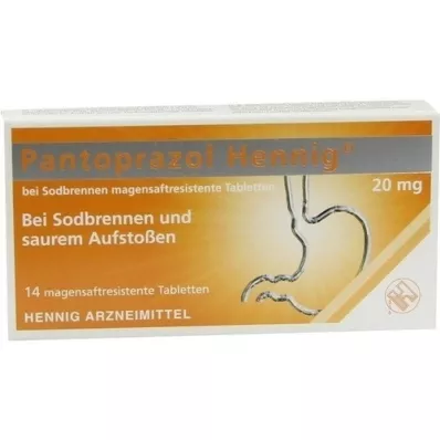 PANTOPRAZOL Hennig b.Sodbrennen 20 mg msr.Tabl., 14 St