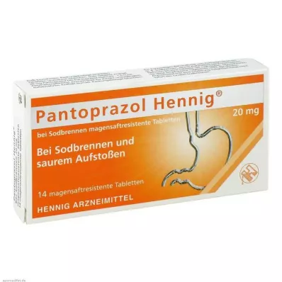 PANTOPRAZOL Hennig b.Sodbrennen 20 mg msr.Tabl., 14 St