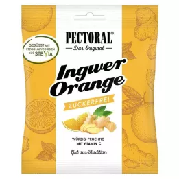 PECTORAL Ingwer Orange Bonbons zuckerfrei, 60 g