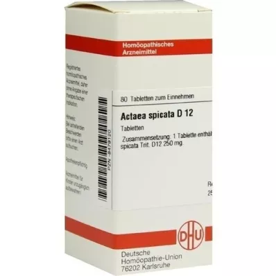 ACTAEA SPICATA D 12 Tabletten, 80 St