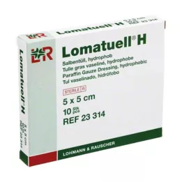 LOMATUELL H Salbentüll 5x5 cm steril, 10 St