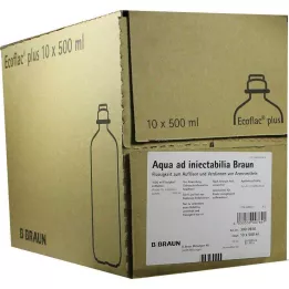 AQUA AD injectabilia Ecoflac Plus Infusionslsg., 10X500 ml