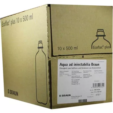 Aqua AD Injectabilia Ecoflac Plus Infusionslösung, 10X500 ml