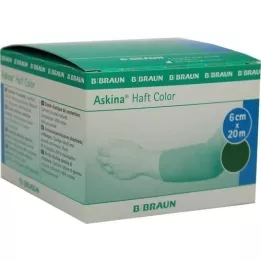 ASKINA Haftbinde Color 6 cmx20 m grün, 1 St