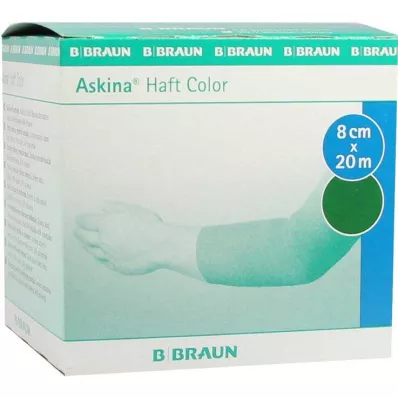 ASKINA Haftbinde Color 8 cmx20 m grün, 1 St