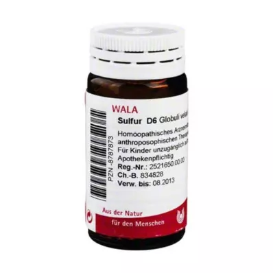 SULFUR D 6 Globuli, 20 g