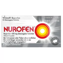 NUROFEN Ibuprofen 400 mg überzogene Tabletten, 24 St