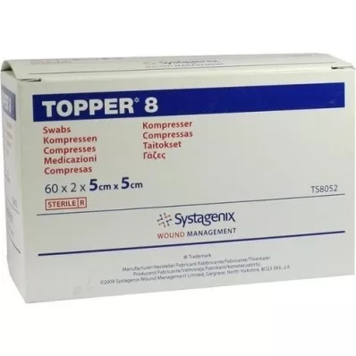 TOPPER 8 Kompr.5x5 cm steril, 60X2 St