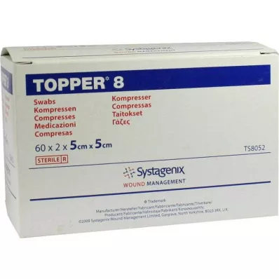 TOPPER 8 Kompr.5x5 cm steril, 60X2 St