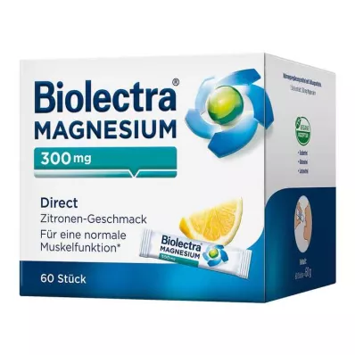 BIOLECTRA Magnesium 300 mg Direct Zitrone Sticks, 60 St