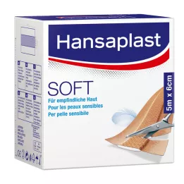 HANSAPLAST Soft Pflaster 6 cmx5 m Rolle, 1 St
