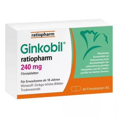 GINKOBIL-ratiopharm 240 mg Filmtabletten, 60 St GINKOBIL-ratiopharm 240 mg Filmtabletten, 60 St