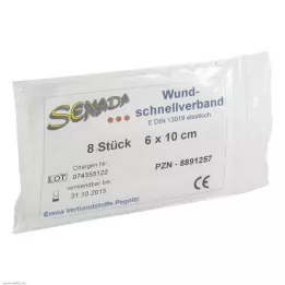 SENADA Wundschnellverband 6x10 cm, 8 St