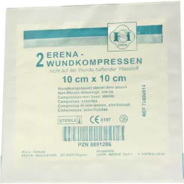 ERENA Vlies-Kompressen steril 10x10 cm, 2 St
