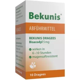 BEKUNIS Dragees Bisacodyl 5 mg magensaftres.Tabl., 10 St