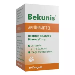 BEKUNIS Dragees Bisacodyl 5 mg magensaftres.Tabl., 10 St