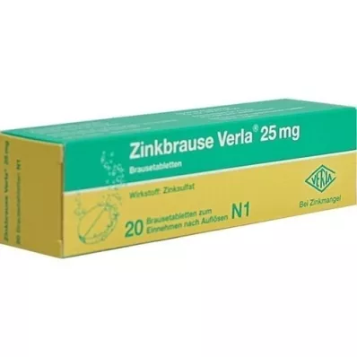 ZINKBRAUSE Verla 25 mg Brausetabletten, 20 St