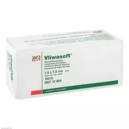 VLIWASOFT Vlieskompressen 7,5x7,5 cm unsteril 6l., 100 St