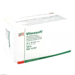 VLIWASOFT Vlieskompressen 10x10 cm unsteril 6l., 100 St
