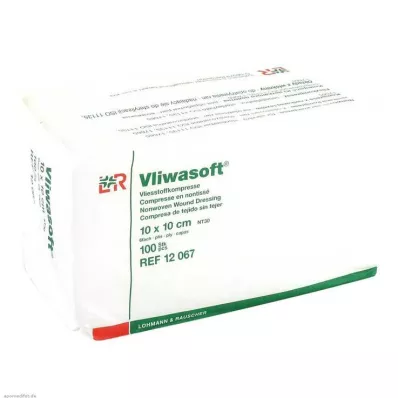 VLIWASOFT Vlieskompressen 10x10 cm unsteril 6l., 100 St