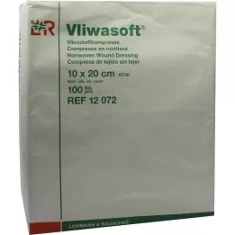 VLIWASOFT Vlieskompressen 10x20 cm unsteril 6l., 100 St
