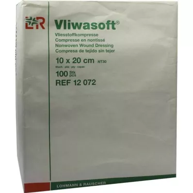 VLIWASOFT Vlieskompressen 10x20 cm unsteril 6l., 100 St